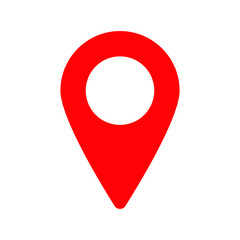 Red maps pin. Location map icon. Location pin. Pin icon vector.