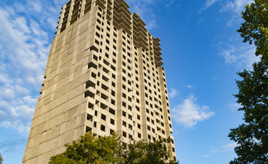New tall building unfinished