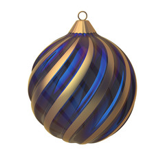 3D rendering Christmas ball ioslated on a white background 