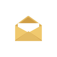 One incoming message, open message icon, notification. Illustration, isolated.