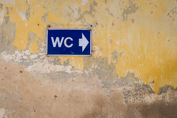 WC Sign On The Wall