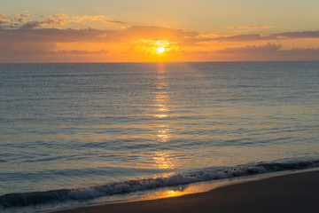 Sunrise at Hobe Sound Beach on Florida's East Coast on the Atlantic Ocean, Hobe Sound, Martin County, Florida, USA