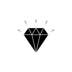 Diamond Icon. Crystal Vector. Jewerly Illustration