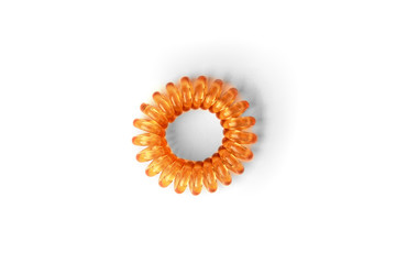 Hair elastic isolated on white background.
