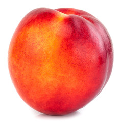 Nectarine fruit isolated on white background. Clipping Path