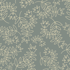Seamless colorful design stylized plants and flowers. The design is perfectly suitable for clothes design, children s decoration, wallpaper and backgrounds.