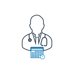 Doctor appointment line icon. Editable vector EPS.