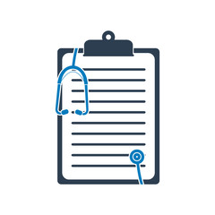 Medical report icon. Flat style vector EPS.
