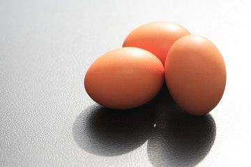Three Chicken Eggs