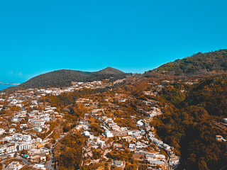 beautiful island with mountains in vintage colorsbeautiful island with mountains in vintage colors