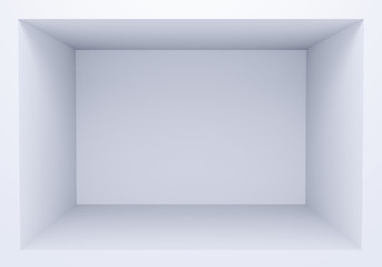 white simple empty box 3d render