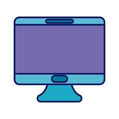 desktop computer technology isolated icon