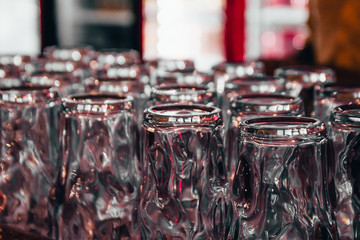 washed and cleaned glass cups 