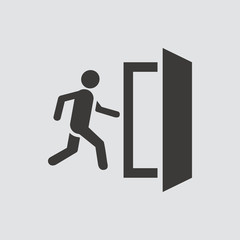 exit icon isolated of flat style.