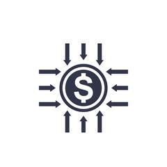 cost reducing and optimization, financial concept icon