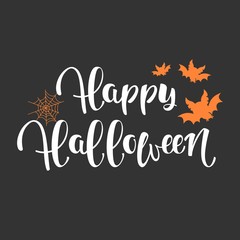 Obraz premium Halloween card. Template with handwritten inscription 