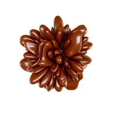 Splash of chocolate 3d illustration, 3d rendering.