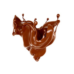 Splash of chocolate 3d illustration, 3d rendering.