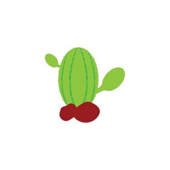 Cactus Icon Logo template vector illustration