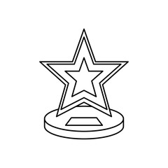 star award trophy isolated icon