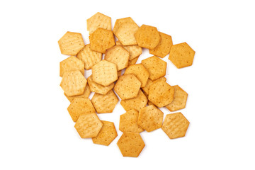 Spicy chilli crackers, isolated on white background