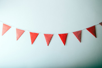 Fototapeta premium colorful party flags made of paper
