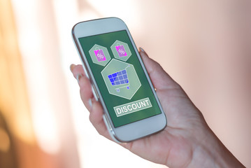 Discount concept on a smartphone