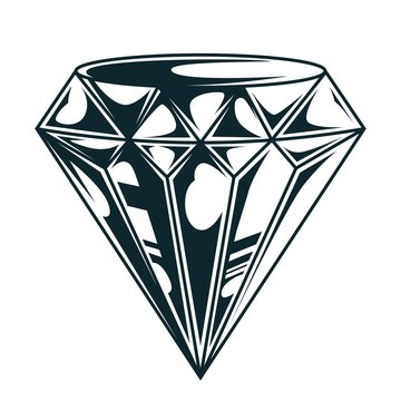 Vintage elegant diamond monochrome concept