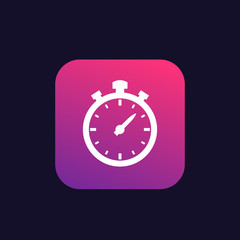 chronometer, stopwatch vector icon