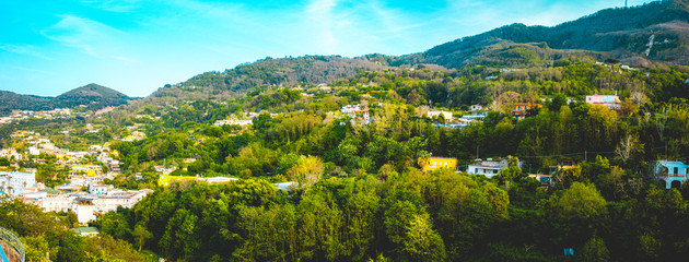 beautiful mountains at italy in panoramic stylebeautiful mountains at italy in panoramic style