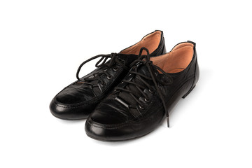 Black shoes isolated on white background.