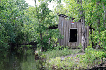 Cottages in the swamps at Crown Point