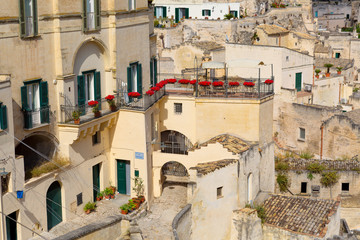 Fototapeta na wymiar houses in Matera - Italian city