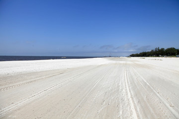 Beaches close to the road in Pass Christian, Mississippi, USA