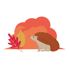 Wild animals and elements thanksgiving day and autumn season
