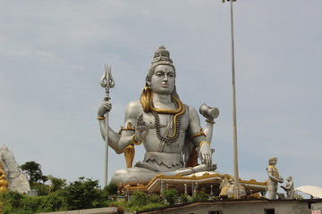 Fototapeta na wymiar Murdeshwar is a town in Bhatkal Taluk of Uttara Kannada district in the state of Karnataka, India. The town is located 13 kms from the taluk headquarters of Bhatkal. Murdeshwar is famous for the world