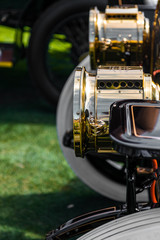Fototapeta premium Vintage old car exterior detail - headlight
