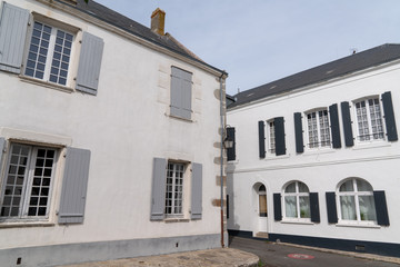 white house in Noirmoutier isle in Vendée France