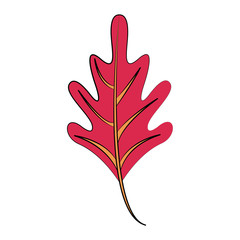 Obraz premium Autumn leaf season nature cartoon symbol