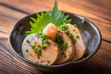 japanese Ankimo, monkfish liver with ponzu sauce