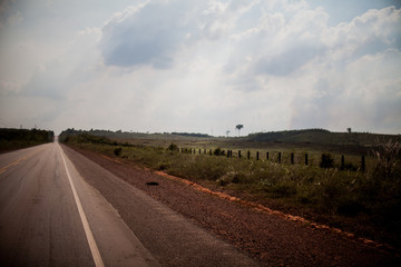 Road and Farms in the Amazon - Pará / Brazil