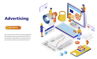 Business investment modern flat design isometric concept. Money and people concept. Landing page template. Conceptual isometric vector illustration for web and graphic design.