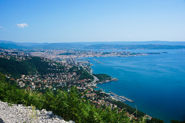 Panoramic view of Trieste Adriatic sea