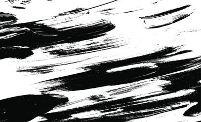 Vector brush sroke texture. Distressed uneven grunge background. Abstract distressed vector illustration. Overlay over any design to create interesting effect and depth. Black isolated on white. EPS10