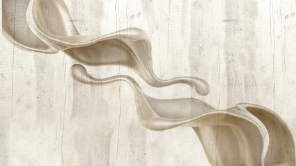 Fototapeta na wymiar Splash of thick white liquid, milk. 3d illustration, 3d rendering.