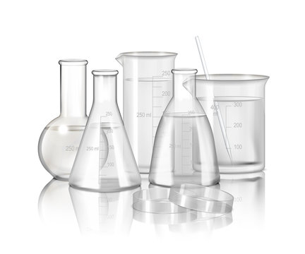 Laboratory Glassware Realistic Composition