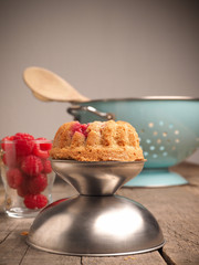 Tasty homemade raspberry cake