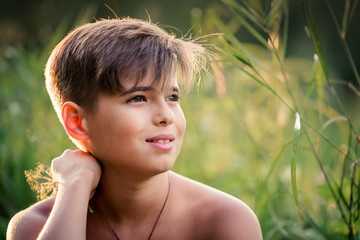 portrait of a smiling boy