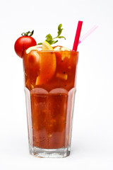 tomato juice, tomato cocktail with cashews