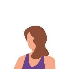 beautiful and young woman character